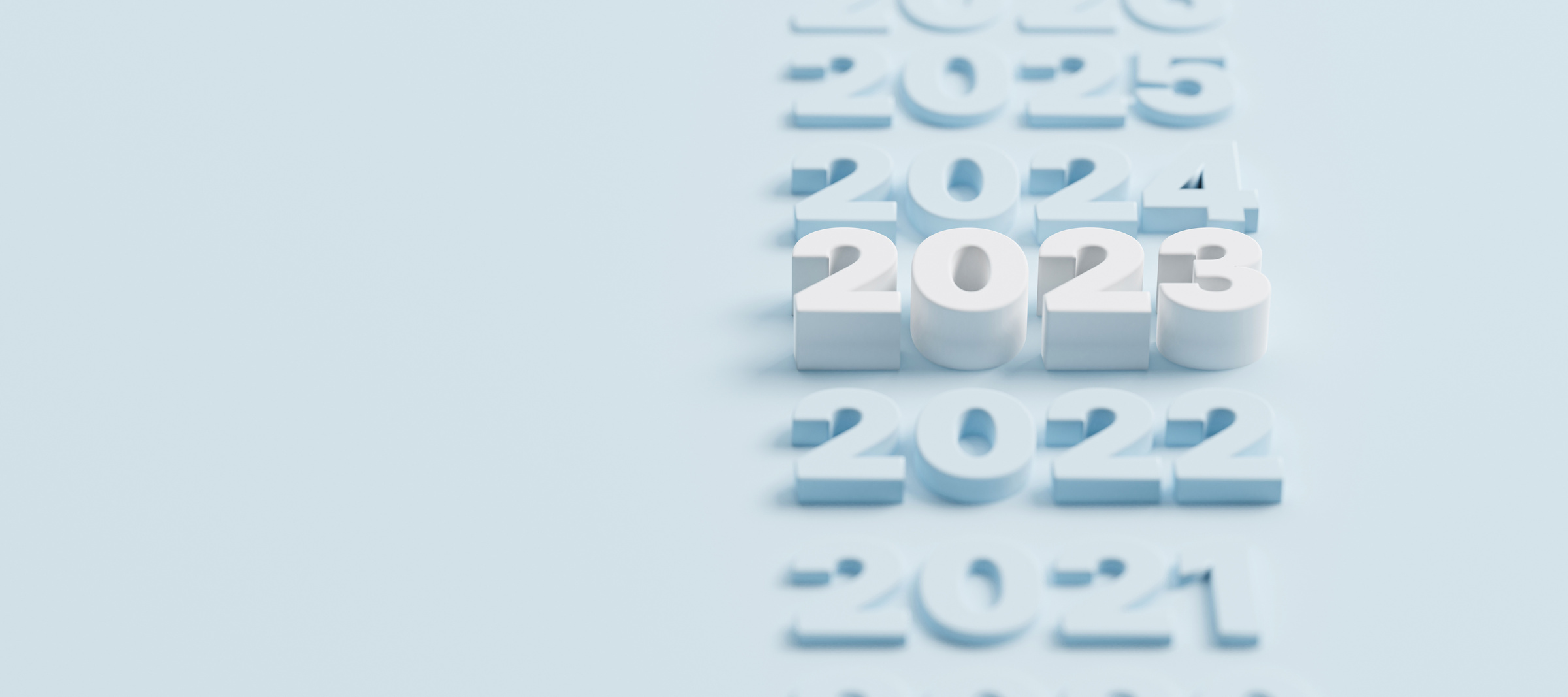 Happy new year 2023. New year resolution 2023. 3d render illustr